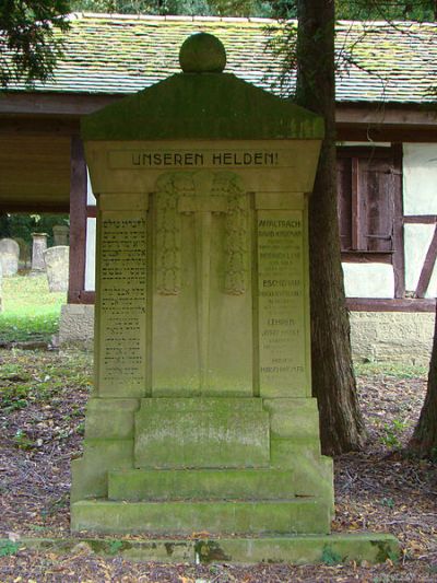 Monument Eerste Wereldoorlog Joodse Begraafplaats Affaltrach