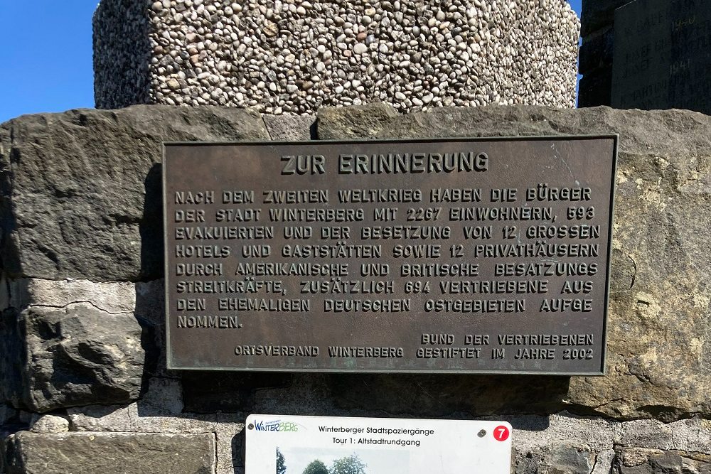 Gedenkteken Oost Duitse Vluchtelingen Winterberg