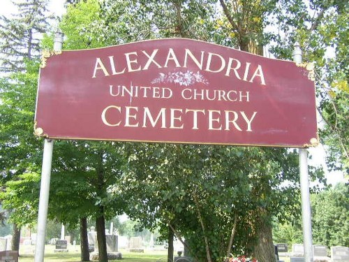 Commonwealth War Grave Alexandria United Church Cemetery