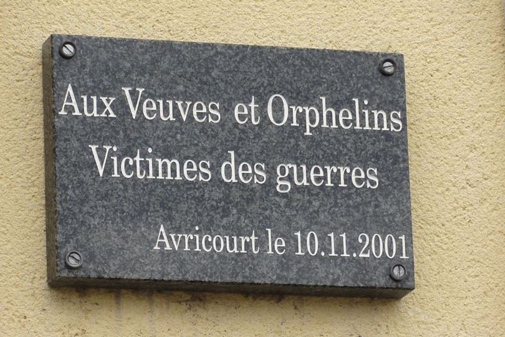 Memorial Widows and Orphans Avricourt
