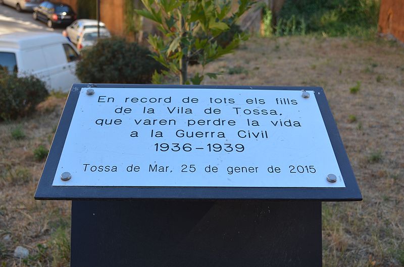 Spanish Civil War Memorial Tossa de Mar