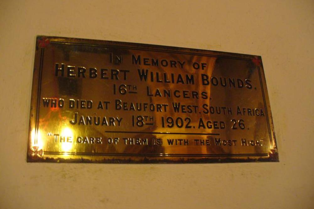 Memorials Anglo-Boer War Guilsborough