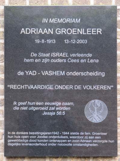 Memorial Adriaan Groenleer