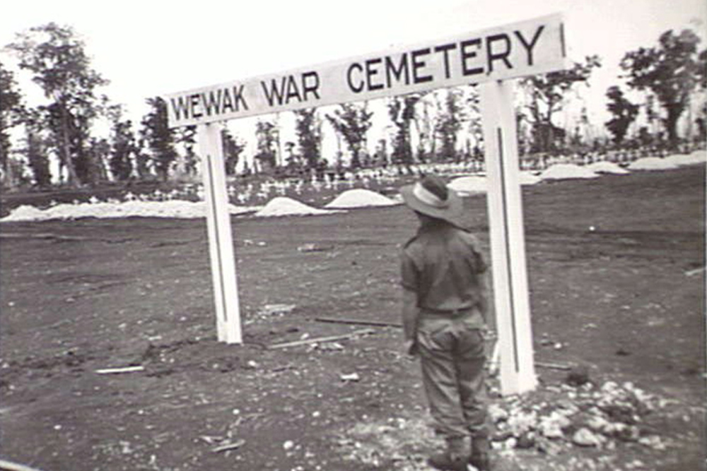 Locatie Tijdelijke Oorlogsbegraafplaats Wewak