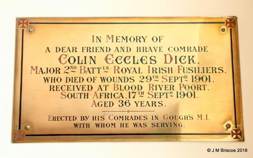 Gedenkteken Major Colin Eccles Dick