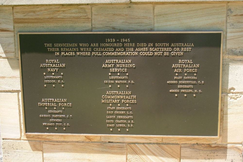 South Australia Cremation Memorial