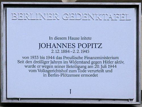 Gedenkteken Johannes Popitz