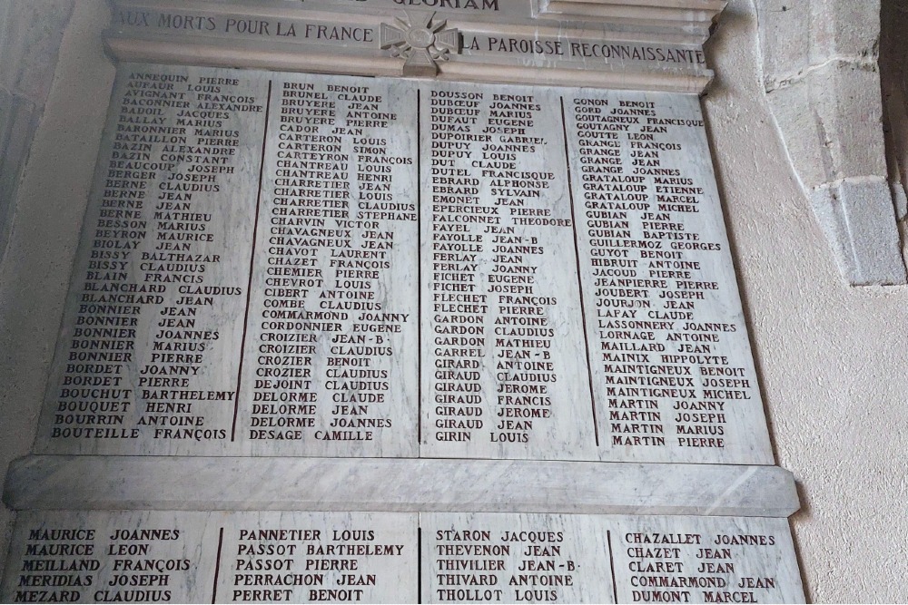 Oorlogsmonument glise Saint-Michel de Chazelles-sur-Lyon #2