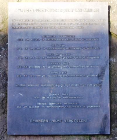 Memorial Murdered Jews Untergrombach