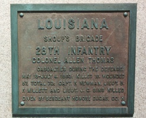 28th Louisiana Infantry (Confederates) Monument