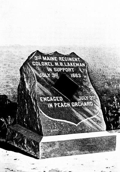 Locatie-aanduiding 3rd Maine Infantry