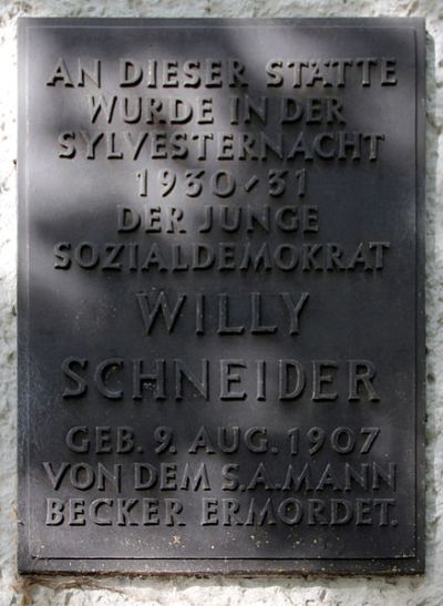 Gedenkteken Willy Schneider