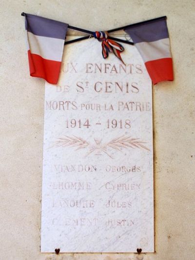 War Memorial Saint-Genis-du-Bois