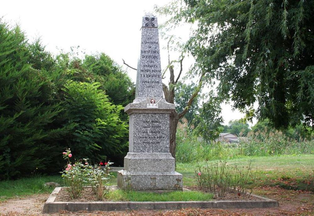 Monument Eerste Wereldoorlog Saint-Paul-d'Uzore