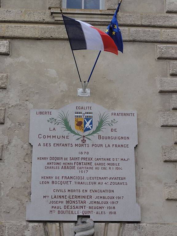 War Memorial Bourguignon-sous-Montbavin