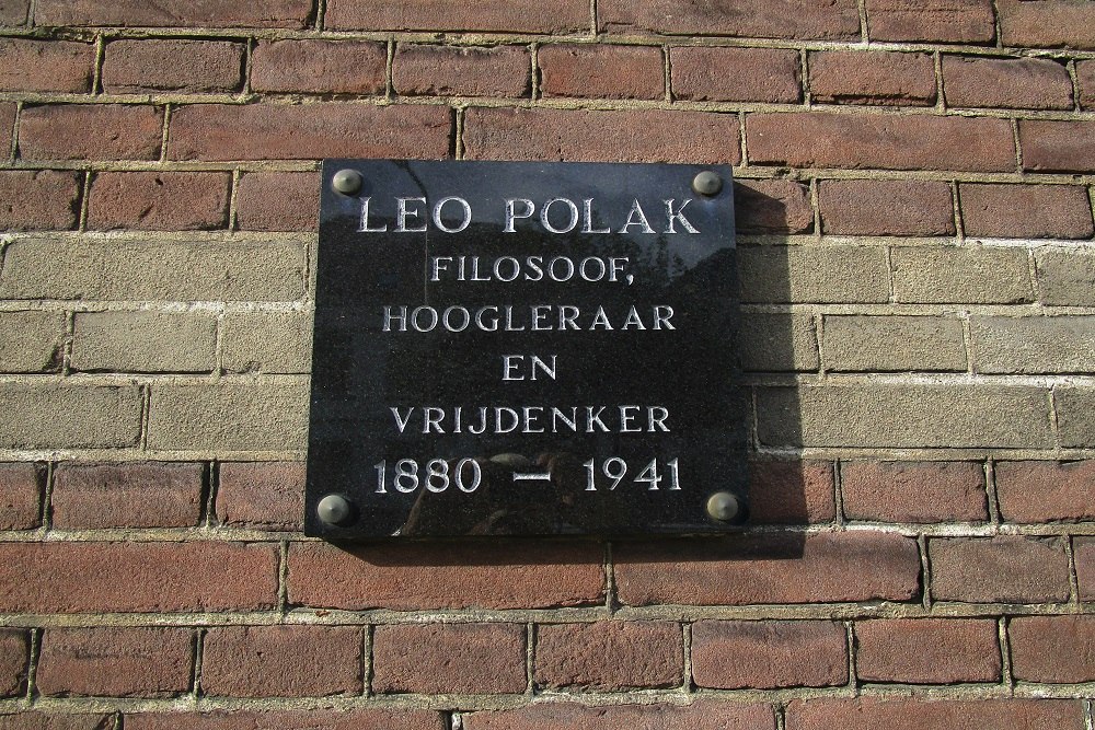 Gedenktegel Voormalig Woonhuis Leo Polak