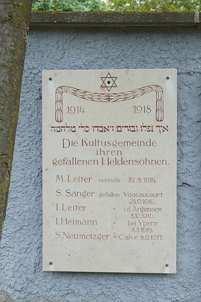 War Memorial Jewish Cemetery Oberdorf am Ipf