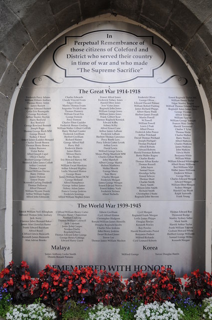 Roll of Honour Coleford
