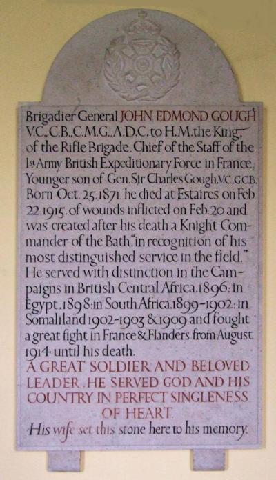Memorial Brigadier General John Edmond Gough VC