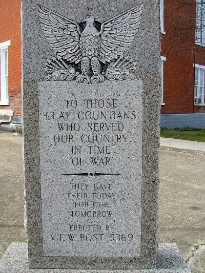 Monument Veteranen Clay County