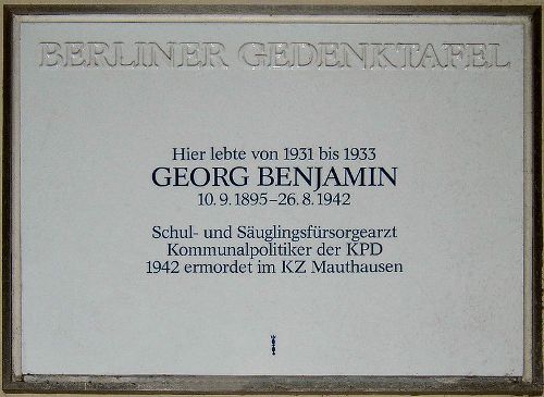 Gedenkteken Georg Benjamin
