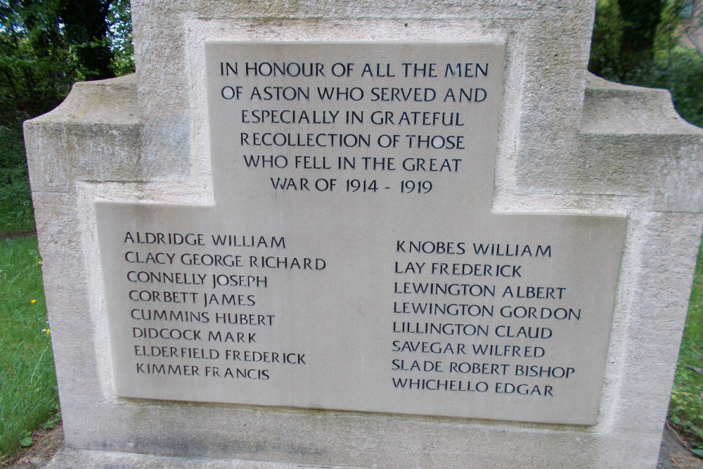 War Memorial Aston Upthorpe