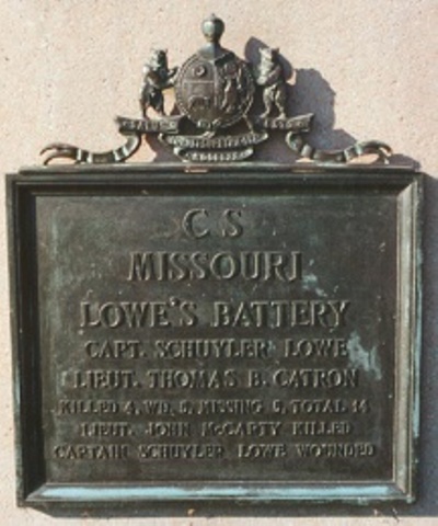 Lowe's Battery, Missouri Artillery (Confederates) Monument
