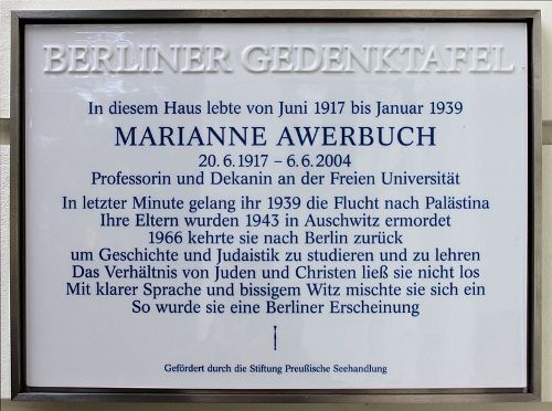 Gedenkteken Marianne Awerbuch