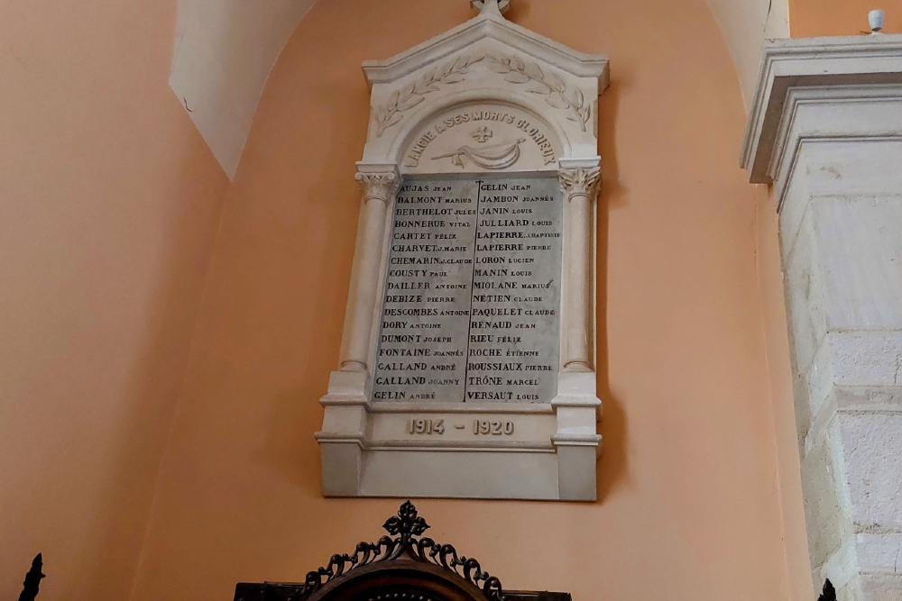 Oorlogsmonument Eglise Saint Julien de Lanci #1