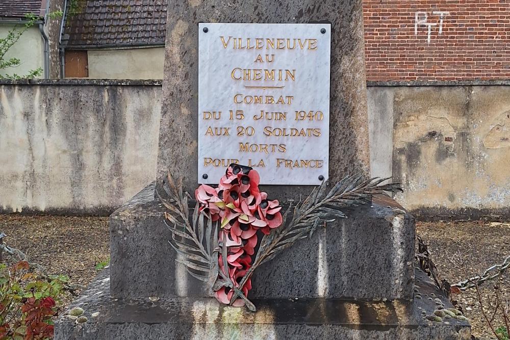 Oorlogsmonument Villeneuve-au-Chemin #3