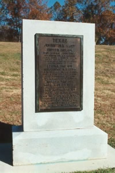 Monument Texas Units in Johnstons Army (Confederates)