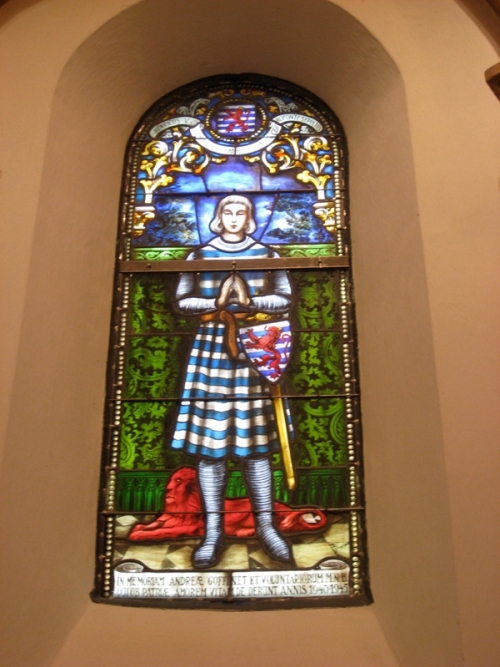 Glass Window Resistance Fighter in the Chapel of Clairefontaine #2