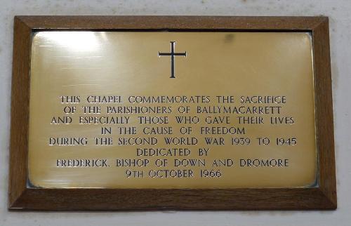Herdenkingskapel Tweede Wereldoorlog St Patrick Church