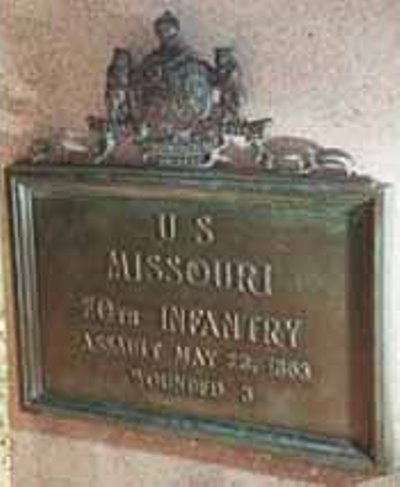 Positie-aanduiding Aanval van 30th Missouri Infantry & 31st Missouri Infantry (Union)