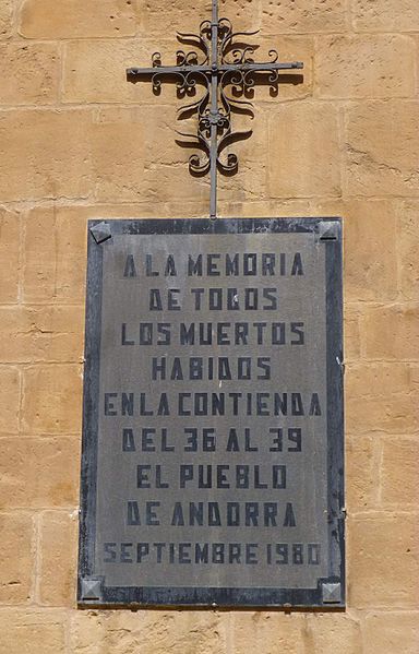 Memorial Victims Spanish Civil War Andorra