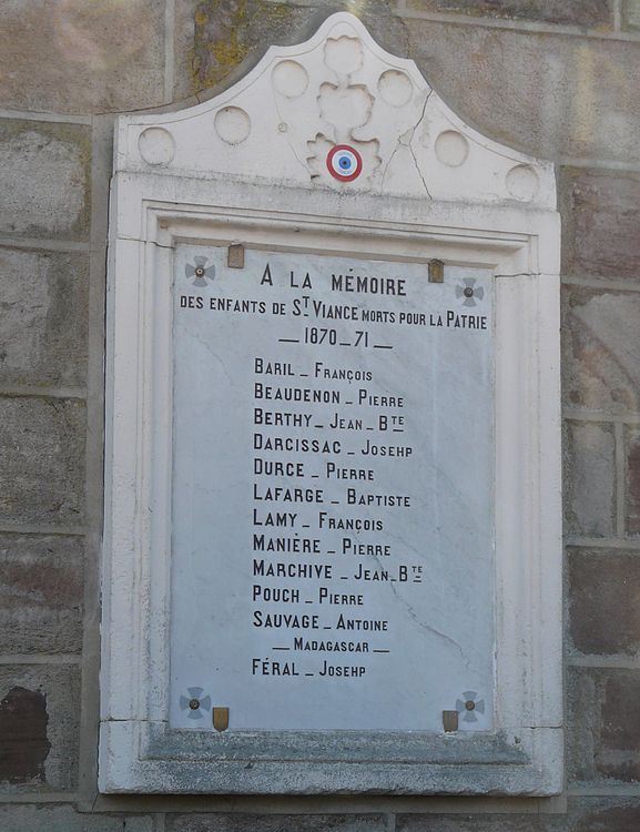 19th Century Wars Memorial Saint-Viance