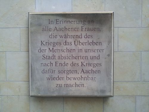 Remembrance-Stone Women of Aachen