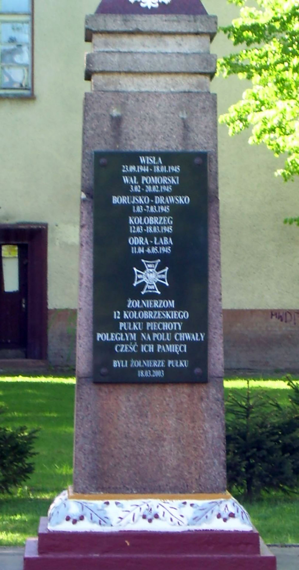 Monument 12e Kolobrzeg Infanterieregiment