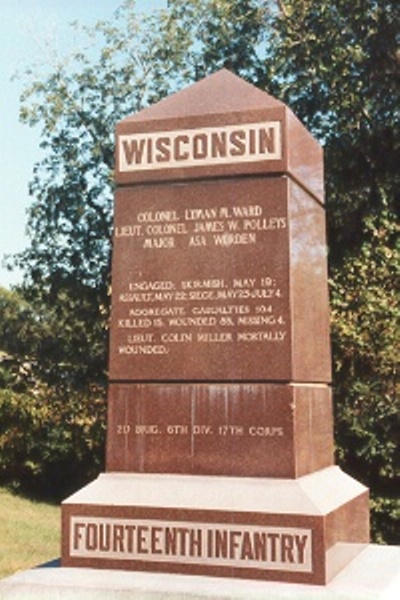 Monument 14th Wisconsin Infantry (Union)