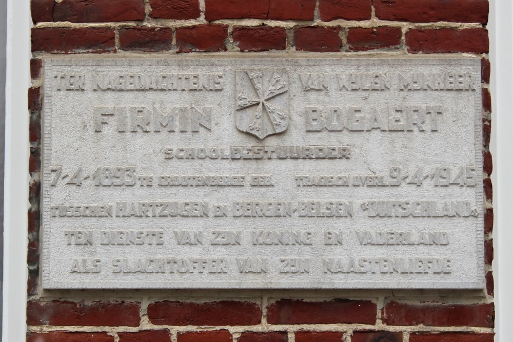 Commemorative Plate Firmin Bogaert Zottegem