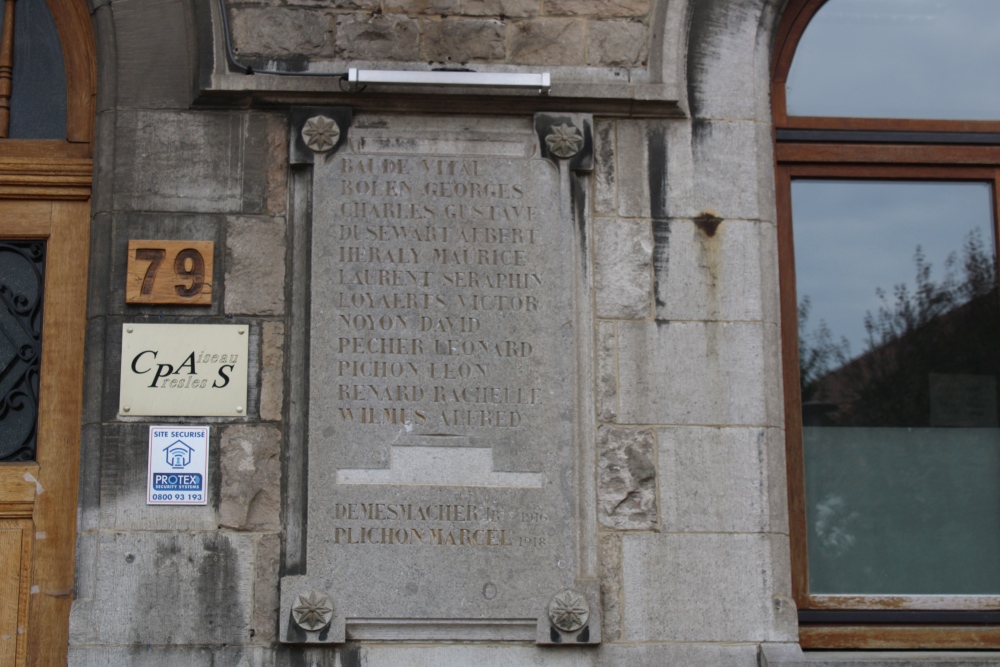 Memorial Plaques First World War Aiseau #3