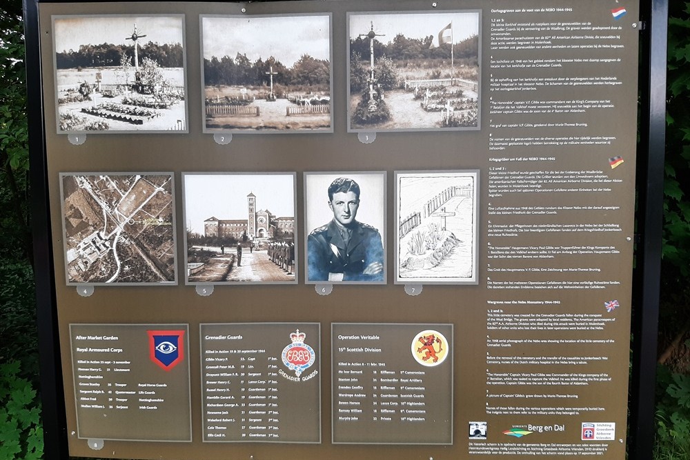 Information panel NEBO Temporary Cemetery #2