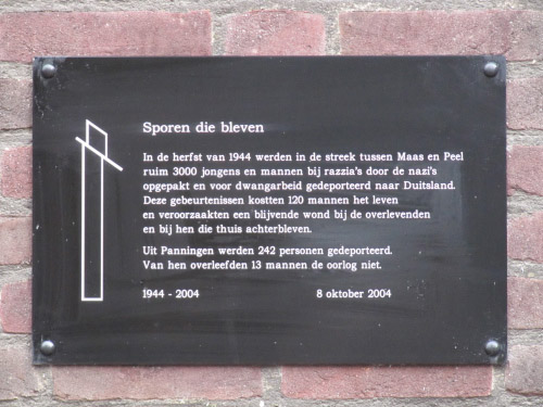 Memorial 'Tracks that Were' Panningen