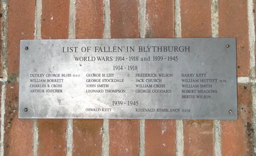 Oorlogsmonument Blythburgh