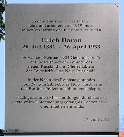 Gedenkteken Erich Baron