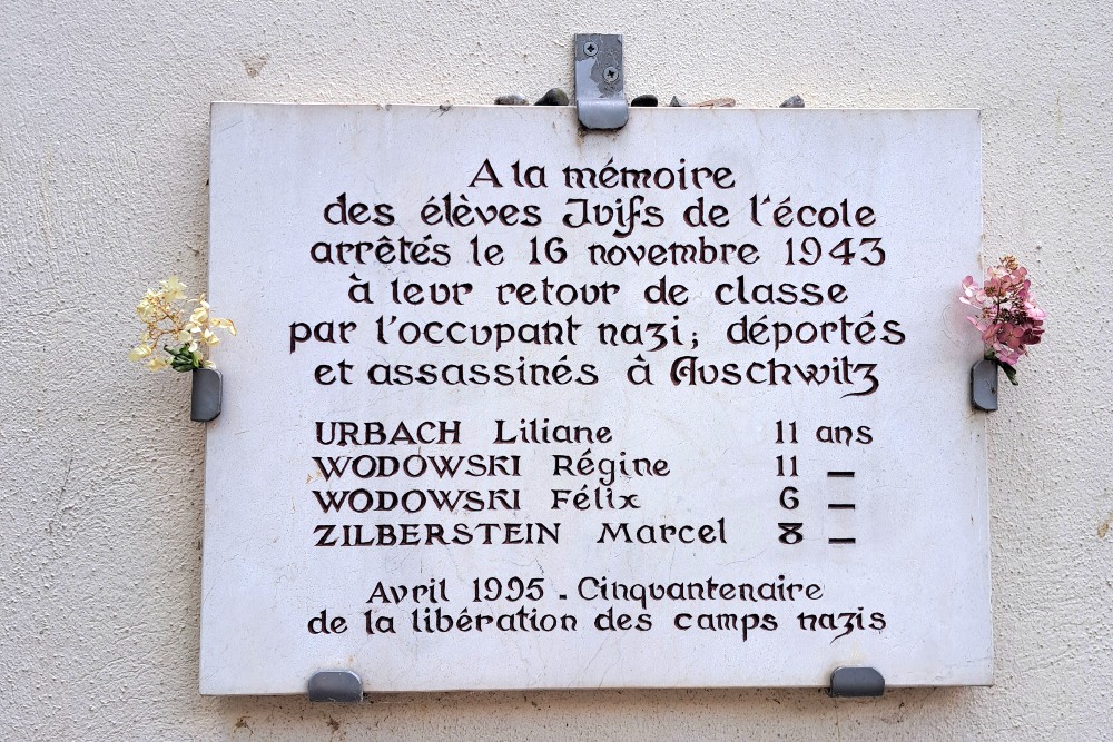 Memorial Murdered Jewish Schoolchildren Annecy #1