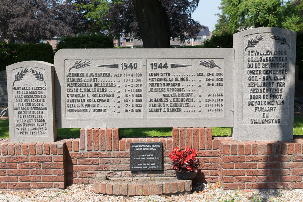 Collective Grave Civilian Casualties Protestants Cemetery Fijnaart
