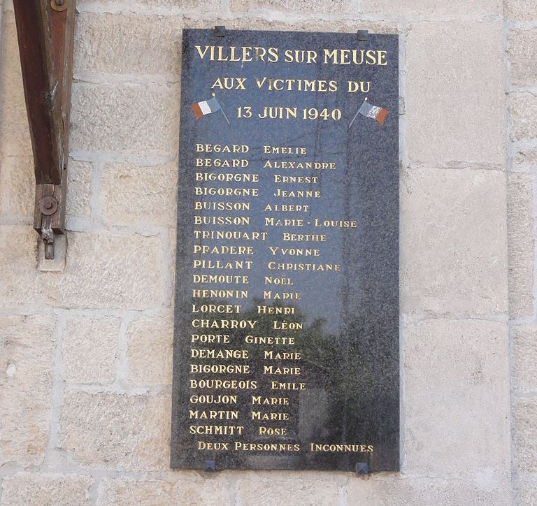 Memorial Victims Battle 13 June 1940