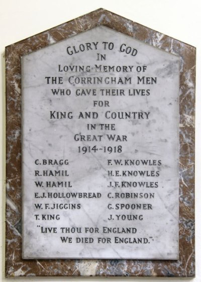 War Memorial St. Mary Church Corringham
