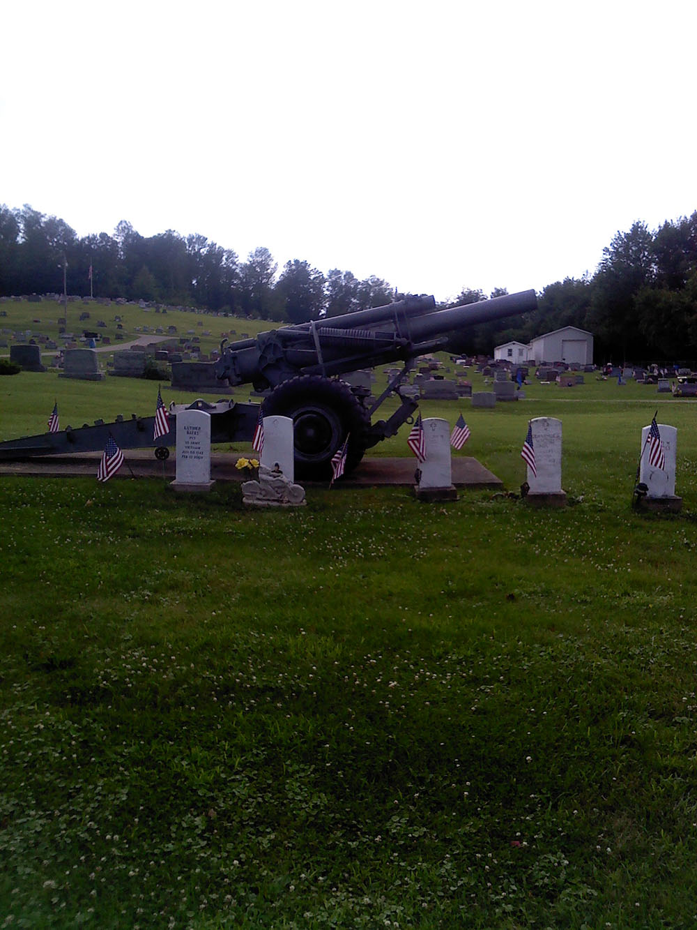 Graves American War Veterans & Gun